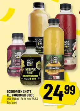 Løvbjerg Godmorgen shots el. økologisk juice tilbud