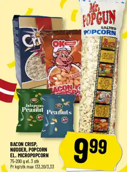 Løvbjerg Bacon crisp, nødder, popcorn el. micropopcorn tilbud