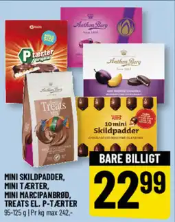 Løvbjerg Mini skildpadder, mini tærter, mini marcipanbrød, treats el. p-tærter tilbud
