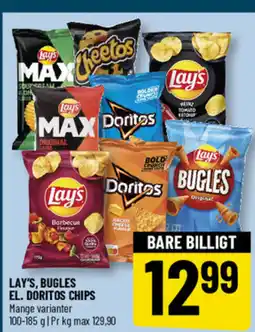 Løvbjerg Lay's, bugles el. doritos chips mange varianter tilbud