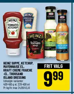 Løvbjerg Heinz suppe, ketchup, mayonnaise el. kraft creme fraiche -el. thousand island dressing tilbud