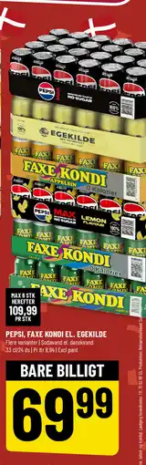 Løvbjerg Pepsi, faxe kondi el. egekilde tilbud