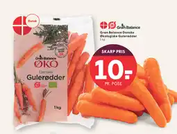 SPAR Grøn Balance Danske Økologiske Gulerødder tilbud