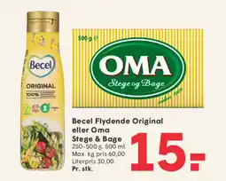 SPAR Becel Flydende Original eller Oma Stege & Bage tilbud