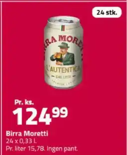 Fleggaard Birra Moretti tilbud