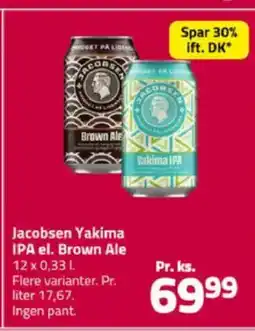 Fleggaard Jacobsen Yakima IPA el. Brown Ale tilbud