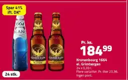 Fleggaard Kronenbourg 1664 el. Grimbergen tilbud