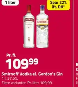 Fleggaard Smirnoff Vodka el. Gordon's Gin tilbud
