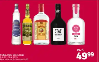 Fleggaard Vodka, Rom, Gin el. Likør tilbud