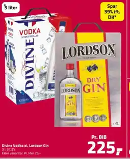 Fleggaard Divine Vodka el. Lordson Gin tilbud