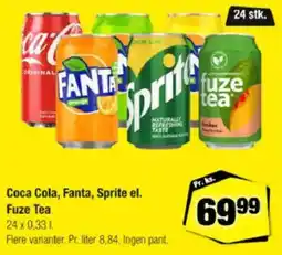 Calle Coca Cola, Fanta, Sprite el. Fuze Tea tilbud