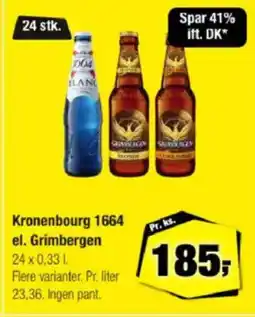 Calle Kronenbourg 1664 el. Grimbergen tilbud