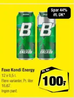 Calle Faxe Kondi Energy tilbud