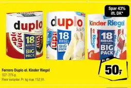 Calle Ferrero Duplo el. Kinder Riegel tilbud