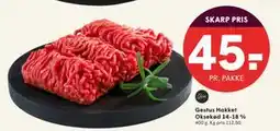 SPAR Gestus Hakket Oksekød 14-18 %, DKK 45 tilbud
