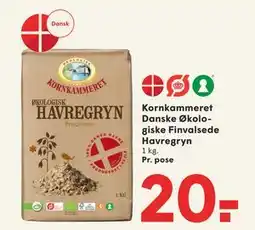 SPAR Kornkammeret Danske Økologiske Finvalsede Havregryn, DKK 20 tilbud