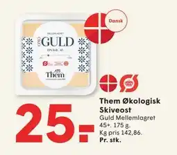SPAR Them Økologisk Skiveost, DKK 25 tilbud