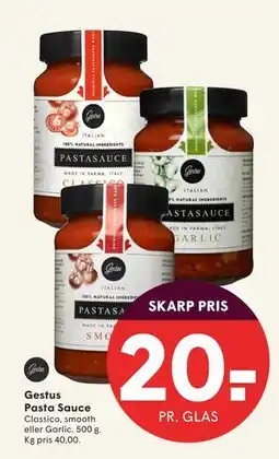 SPAR Gestus Pasta Sauce, DKK 20 tilbud