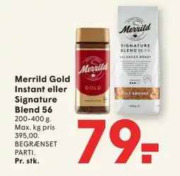 SPAR Merrild Gold Instant eller Signature Blend 56, DKK 79 tilbud