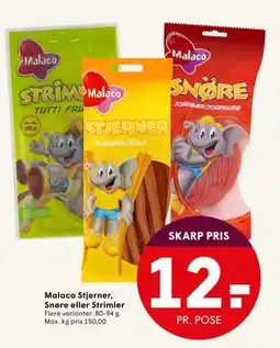 SPAR Malaco Stjerner, Snøre eller Strimler, DKK 12 tilbud