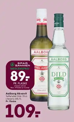 SPAR Aalborg Akvavit, DKK 109, App-pris tilbud