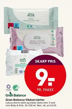 SPAR Grøn Balance Vådservietter, DKK 9 tilbud