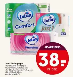 SPAR Lotus Toiletpapir, DKK 38 tilbud
