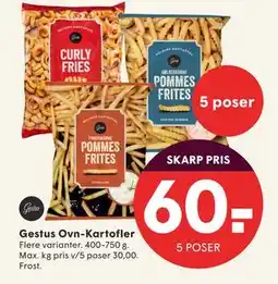 SPAR Gestus Ovn-Kartofler, DKK 60 tilbud