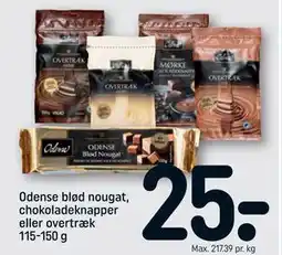 REMA 1000 Odense blød nougat, chokoladeknapper eller overtræk 115-150 g, DKK 25 tilbud