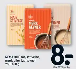 REMA 1000 REMA 1000 majsstivelse, mørk eller lys jævner 250-400 g, DKK 8 tilbud
