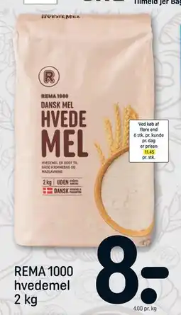 REMA 1000 REMA 1000 hvedemel 2 kg, DKK 8 tilbud