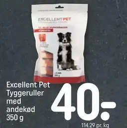 REMA 1000 Excellent Pet Tyggeruller med andekød 350 g, DKK 40 tilbud