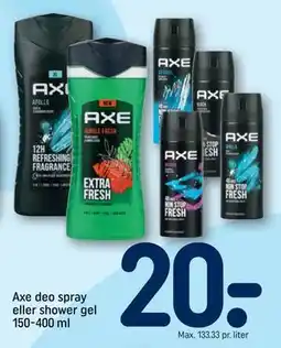 REMA 1000 Axe deo spray eller shower gel 150-400 ml, DKK 20 tilbud