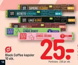 REMA 1000 Black Coffee kapsler 10 stk., DKK 25 tilbud