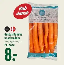 Min Købmand Gestus Danske Snackrødder, DKK 8 tilbud