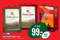 Min Købmand Santa Luna eller Paddy’s Creek, DKK 99 tilbud