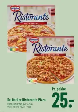 Min Købmand Dr. Oetker Ristorante Pizza, DKK 25 tilbud