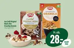 Min Købmand Axa Gold Original Müsli eller Crunchy Granola, DKK 28 tilbud