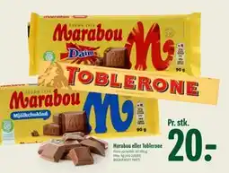 Min Købmand Marabou eller Toblerone, DKK 20 tilbud