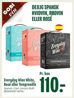Min Købmand Everyday Wine White, Rosé eller Tempranillo, DKK 110 tilbud