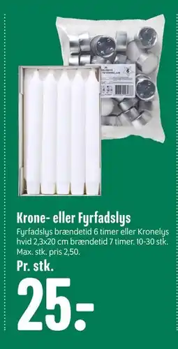 Min Købmand Krone- eller Fyrfadslys, DKK 25 tilbud