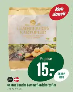 Min Købmand Gestus Danske Lammefjordskartofler, DKK 15 tilbud
