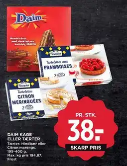MENY DAIM KAGE ELLER TÆRTER, DKK 38 tilbud