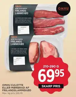 MENY OMHU CULOTTE ELLER MØRBRAD AF FRILANDSLAMMEKØD, DKK 69.95 tilbud