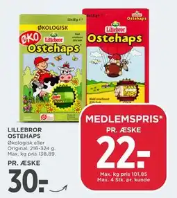 MENY LILLEBROR OSTEHAPS, DKK 30, App-pris tilbud