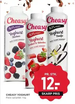 MENY CHEASY YOGHURT, DKK 12 tilbud