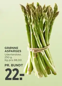MENY GRØNNE ASPARGES, DKK 22 tilbud
