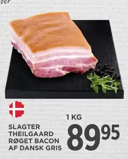 MENY SLAGTER THEILGAARD RØGET BACON AF DANSK GRIS, DKK 89.95 tilbud