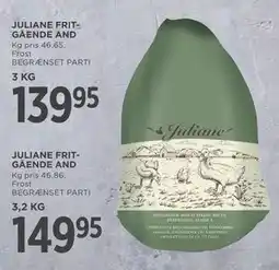 MENY JULIANE FRITGÅENDE AND, DKK 139.95 tilbud
