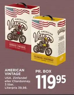 MENY AMERICAN VINTAGE, DKK 119.95 tilbud
